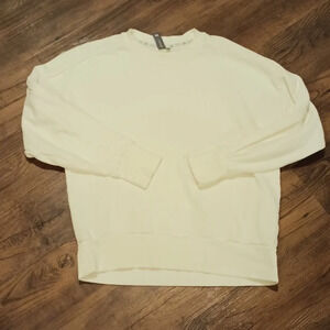 Sweaty Betty White Cotton Casual Boxy Sweatshirt A30